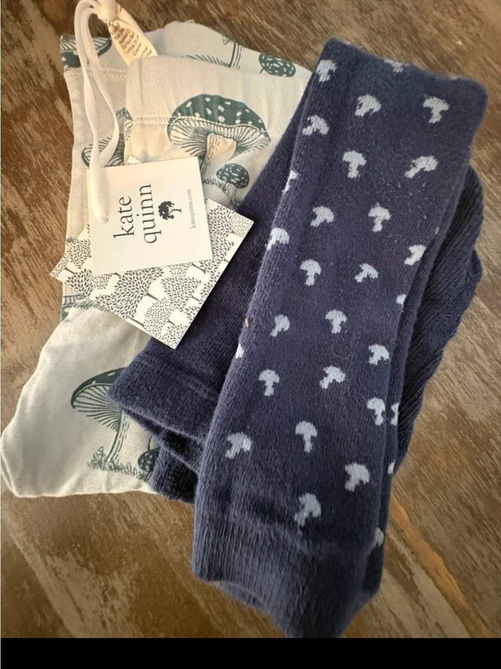 Kate Quinn-Fungi/Mushroom print toddler pants bundle-Sweater leggings-tights